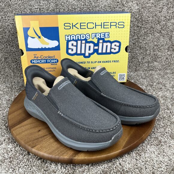 Skechers Hands Free Slip-Ins Parson Ralven Men’s 12 Wide Casual Wear Gray 204804 - Picture 1 of 12
